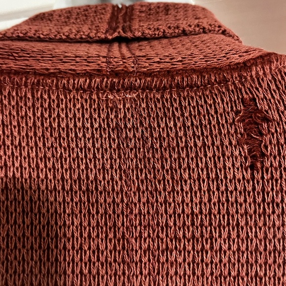 NWT Free People Chamomile Oversized Boho Sweater Cardigan Washed Acorn Large - Picture 13 of 14